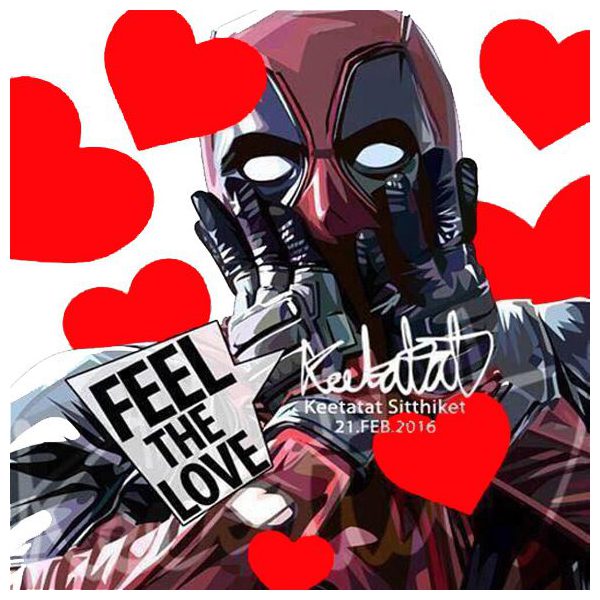 Deadpool : ver2 love | Pop-Art paintings Marvel characters