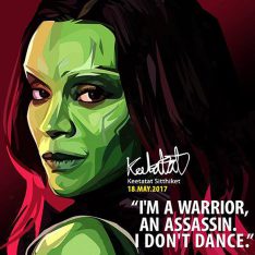Gamora | Pop-Art paintings Marvel characters