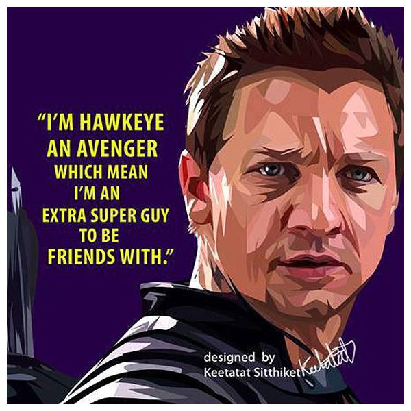 Hawkeye | Pop-Art paintings Marvel characters