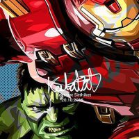 Hulk & Hulk Buster | imatges Pop-Art personatges Marvel