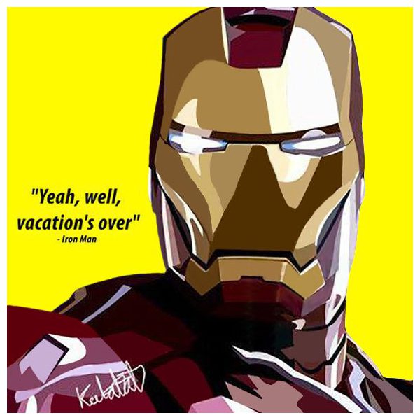 IronMan : ver1/Yellow | Pop-Art paintings Marvel characters