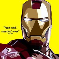 IronMan : ver1/Yellow | Pop-Art paintings Marvel characters