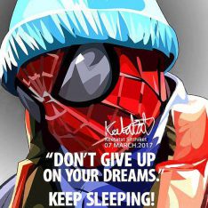 Sleeping Spidermam | Pop-Art paintings Marvel characters