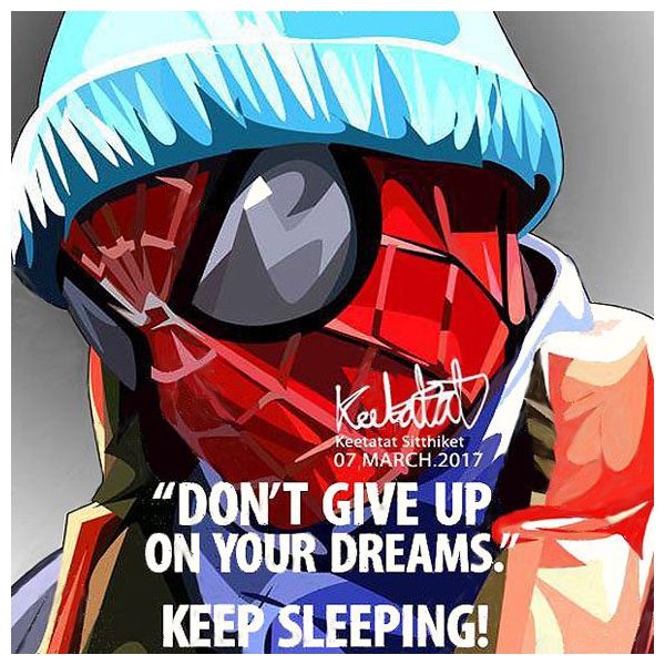 Sleeping Spidermam | images Pop-Art personnages Marvel