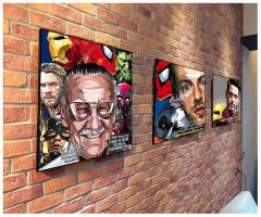 Stan Lee & Heroes | Pop-Art paintings Marvel characters