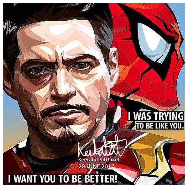 Tony & Spiderman | imatges Pop-Art personatges Marvel