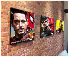 Tony & Spiderman | Pop-Art paintings Marvel characters