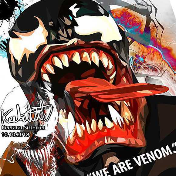 Venom : ver2 | Pop-Art paintings Marvel characters