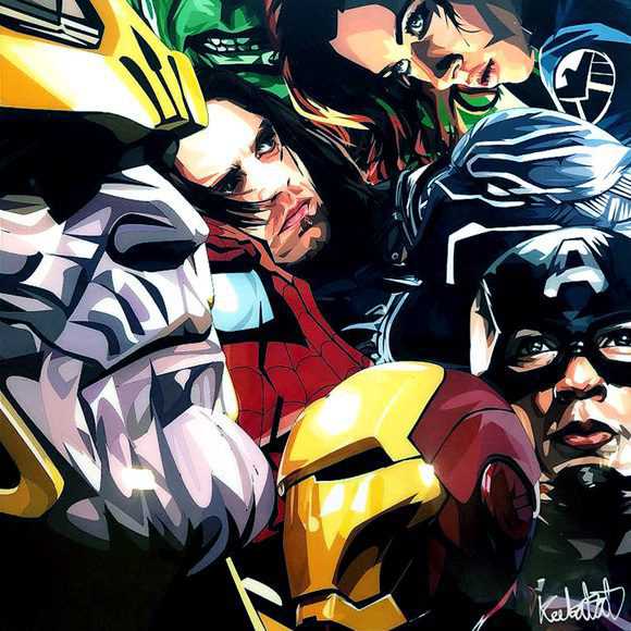 Infinity War : ver1 | Pop-Art paintings Marvel characters