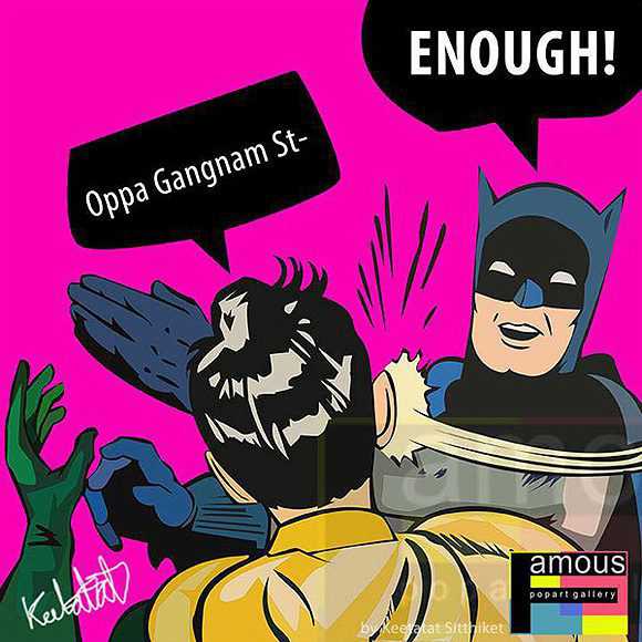 Batman : Gangnam | imágenes Pop-Art personajes DC-Comics