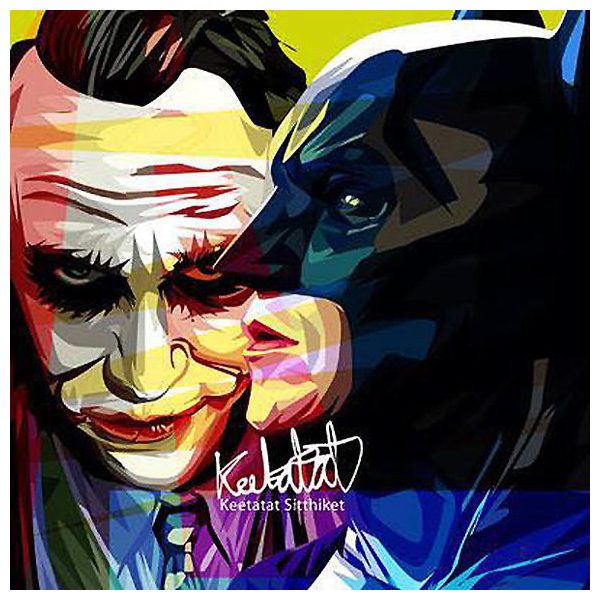 Batman & Joker : ver1 | imágenes Pop-Art personajes DC-Comics