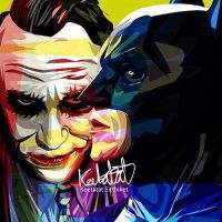 Batman & Joker : ver1 | images Pop-Art personnages DC-Comics