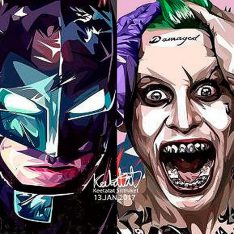 Batman & Joker : ver2 | images Pop-Art personnages DC-Comics