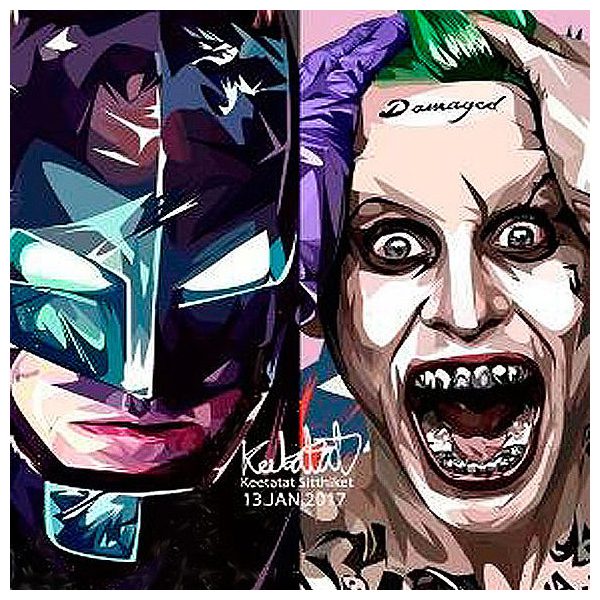 Batman & Joker : ver2 | imatges Pop-Art personatges DC-Comics