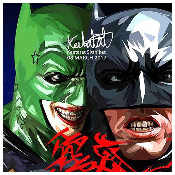 Batman & Joker : ver3 | images Pop-Art personnages DC-Comics