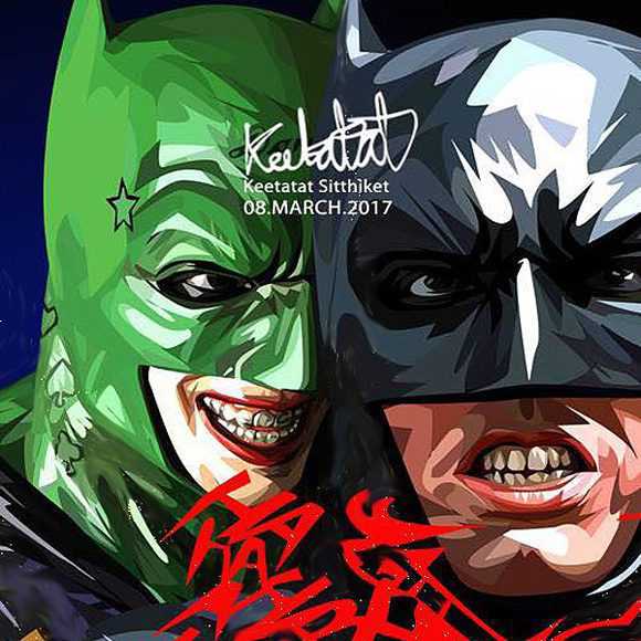 Batman & Joker : ver3 | Pop-Art paintings DC-Comics characters