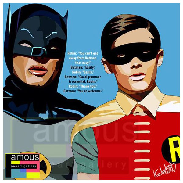 Batman & Robin : BB.Blue | imatges Pop-Art personatges DC-Comics