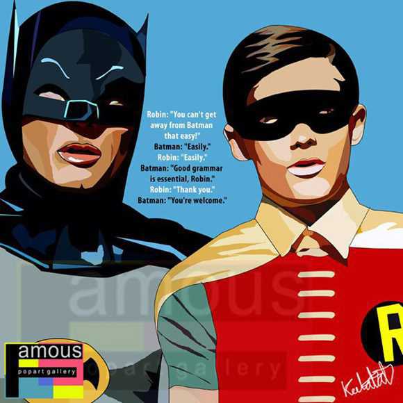 Batman & Robin : BB.Blue | images Pop-Art personnages DC-Comics