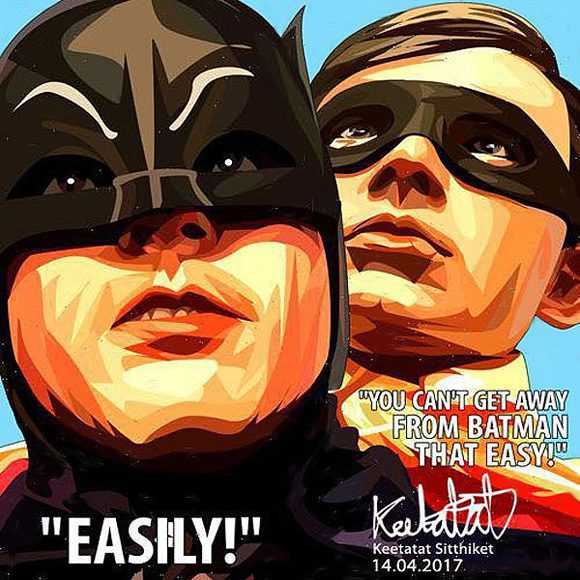 Batman & Robin : Easily | Pop-Art paintings DC-Comics characters