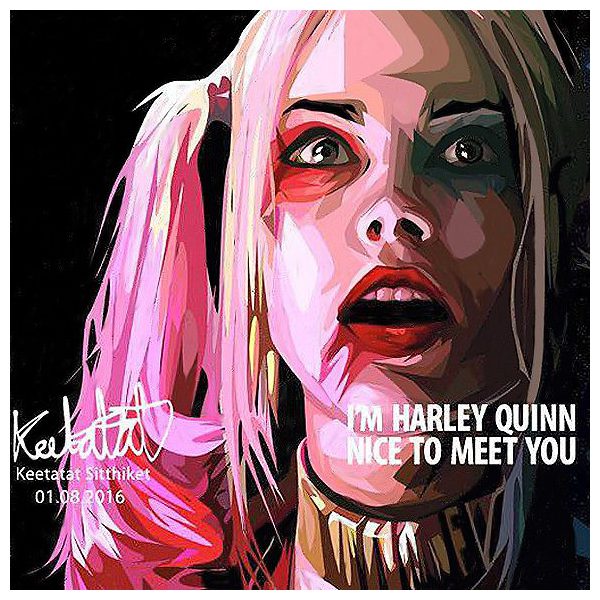 Harley Quinn : ver2/Black | imágenes Pop-Art personajes DC-Comics