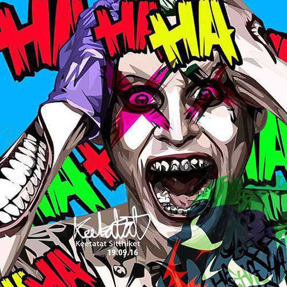 Joker : ver5 HaHaHa | images Pop-Art personnages DC-Comics