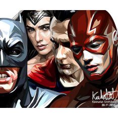 Justice (Justice League v3) | Pop-Art paintings DC-Comics characters