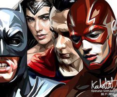 Justice (Justice League v3) | Pop-Art paintings DC-Comics characters