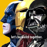 let's be weird together | imatges Pop-Art personatges DC-Comics