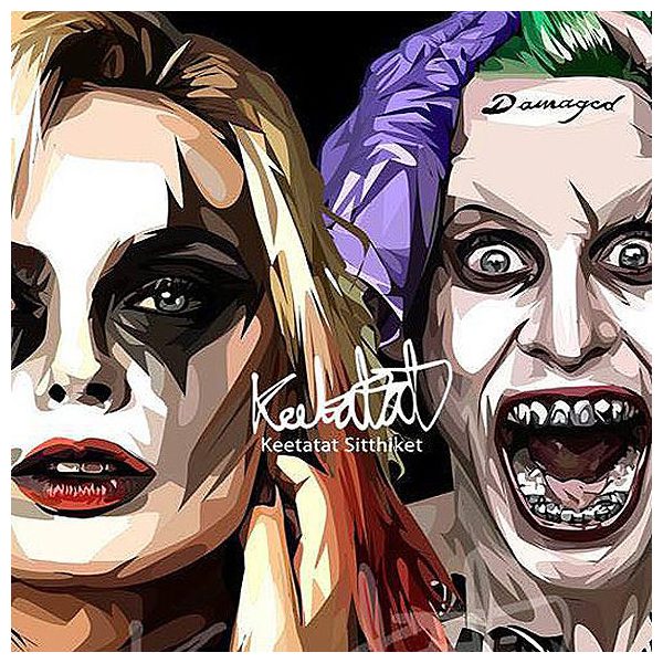 Quinn & Joker | images Pop-Art personnages DC-Comics