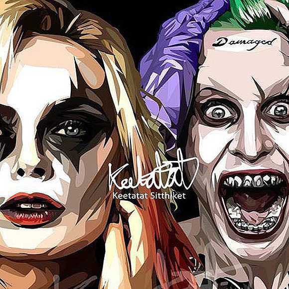 Quinn & Joker | Pop-Art paintings DC-Comics characters