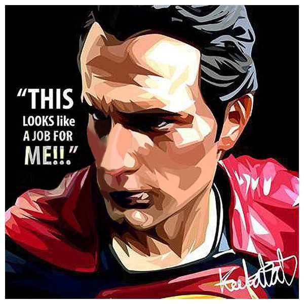 Superman : ver2 | imágenes Pop-Art personajes DC-Comics