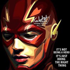 The Flash : Black | Pop-Art paintings DC-Comics characters