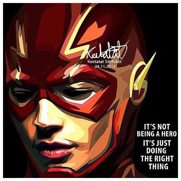The Flash : Black | Pop-Art paintings DC-Comics characters