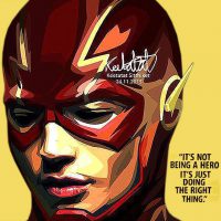 The Flash : Yellow | Pop-Art paintings DC-Comics characters