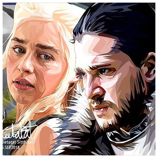 Jon Snow & Daenerys | imágenes Pop-Art Cine-TV series-TV