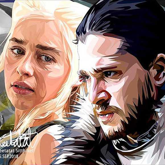 Jon Snow & Daenerys | imatges Pop-Art Cinema-TV sèries-TV