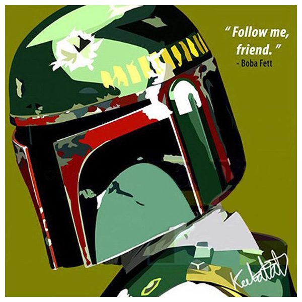 Boba Fett : Green | images Pop-Art personnages Star-Wars