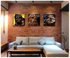 Chewie : yellow | images Pop-Art personnages Star-Wars