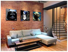 Darth Vader : Grey/Big | Pop-Art paintings Star-Wars characters