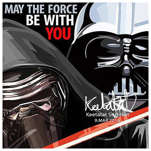 Darth Vader & Kylo Ren | Pop-Art paintings Star-Wars characters
