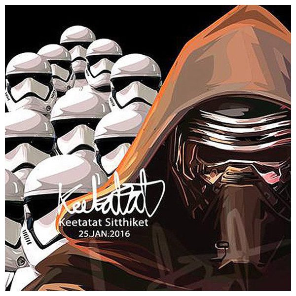 Kylo Ren & Storm Trooper | images Pop-Art personnages Star-Wars