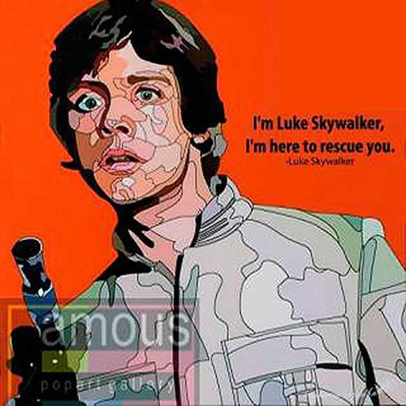 Luke Skywalker : ver1 | imágenes Pop-Art personajes Star-Wars