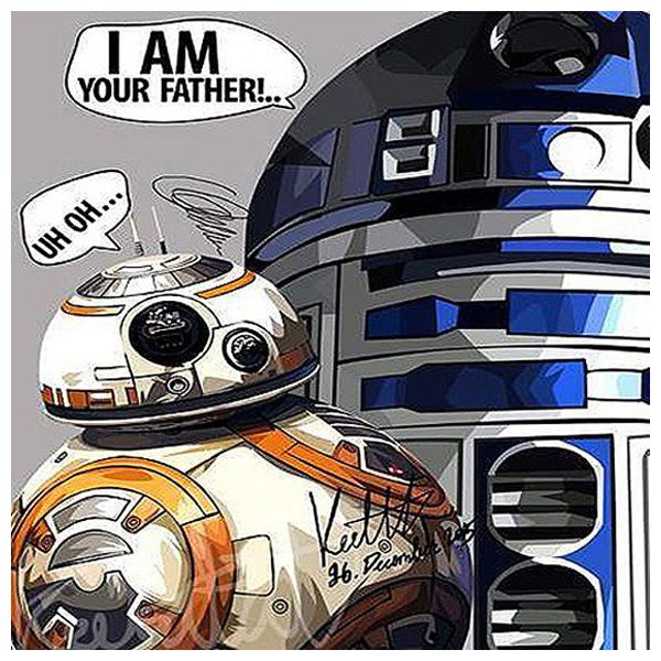 R2D2 & BB8 | Pop-Art paintings Star-Wars characters