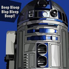 R2D2 : ver2/beep | images Pop-Art personnages Star-Wars