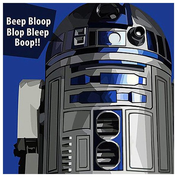 R2D2 : ver2/beep | imatges Pop-Art personatges Star-Wars