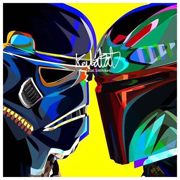 Storm Trooper & Boba Fett | Pop-Art paintings Star-Wars characters
