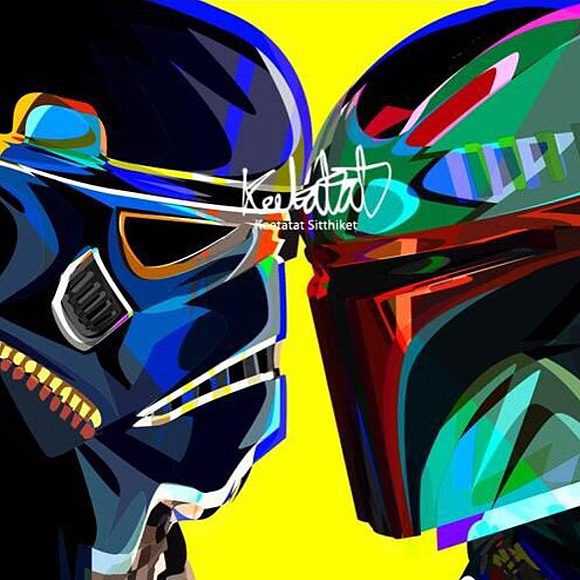 Storm Trooper & Boba Fett | imatges Pop-Art personatges Star-Wars