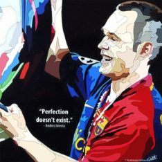 Andrés Iniesta : ver1 | Pop-Art paintings Sports football