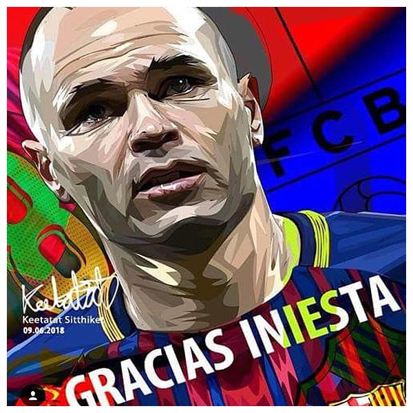 Andres Iniesta : gracias Iniesta | images Pop-Art Sports football