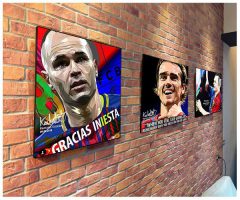 Andres Iniesta : gracias Iniesta | Pop-Art paintings Sports football